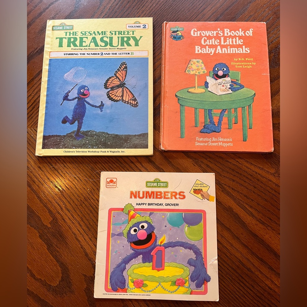 Vintage Sesame Street Books | featuring Grover | Set of 3